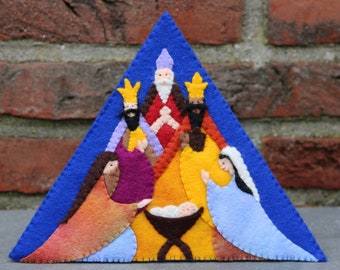 PDF pattern - Nativity scene triangle