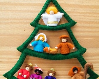 Nativity scene tree - DIY felt kit