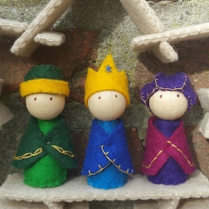 Nativity star 3 kings - DIY felt craft kit with pattern