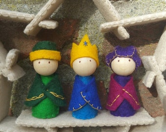 Nativity star 3 kings - DIY felt kit