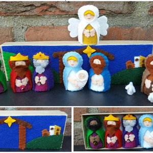 Nativity scene in a box - DIY felt kit