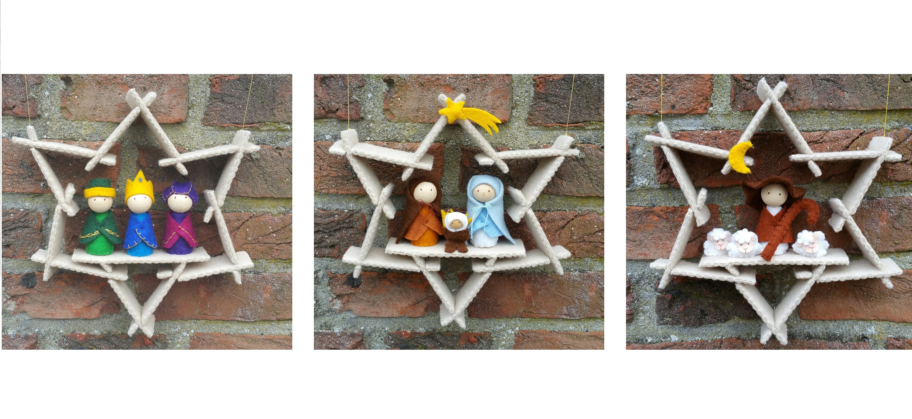 PDF Pattern 3 Nativity Stars Etsy