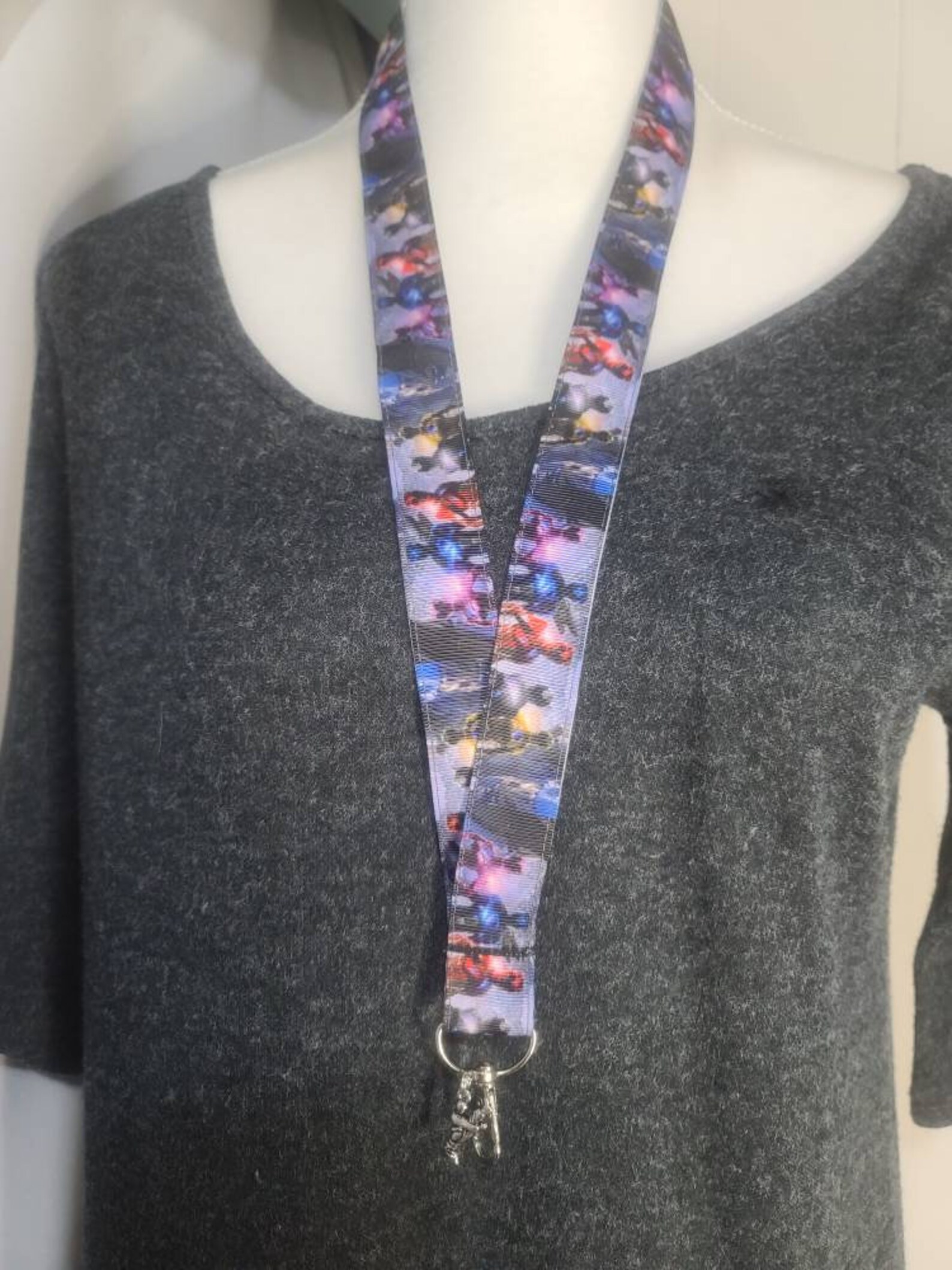 Power Rangers Long Lanyard With Charm Etsy