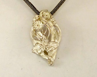 Flowers of Spring #3  Pendant in Sterling Silver