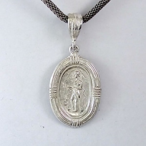 Aphrodite Pendant, with Ancient Greek intaglio seal impression of the Goddess of Love in sterling silver.