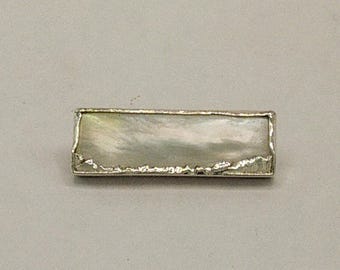 Cloudscape , broach/pin,  Mother of Pearl and sterling silver.