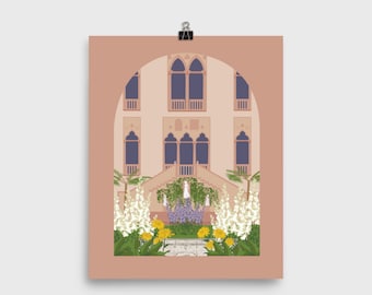 Isabella Stewart Gardner Museum Art Print: Boston Venetian Courtyard (Unframed)