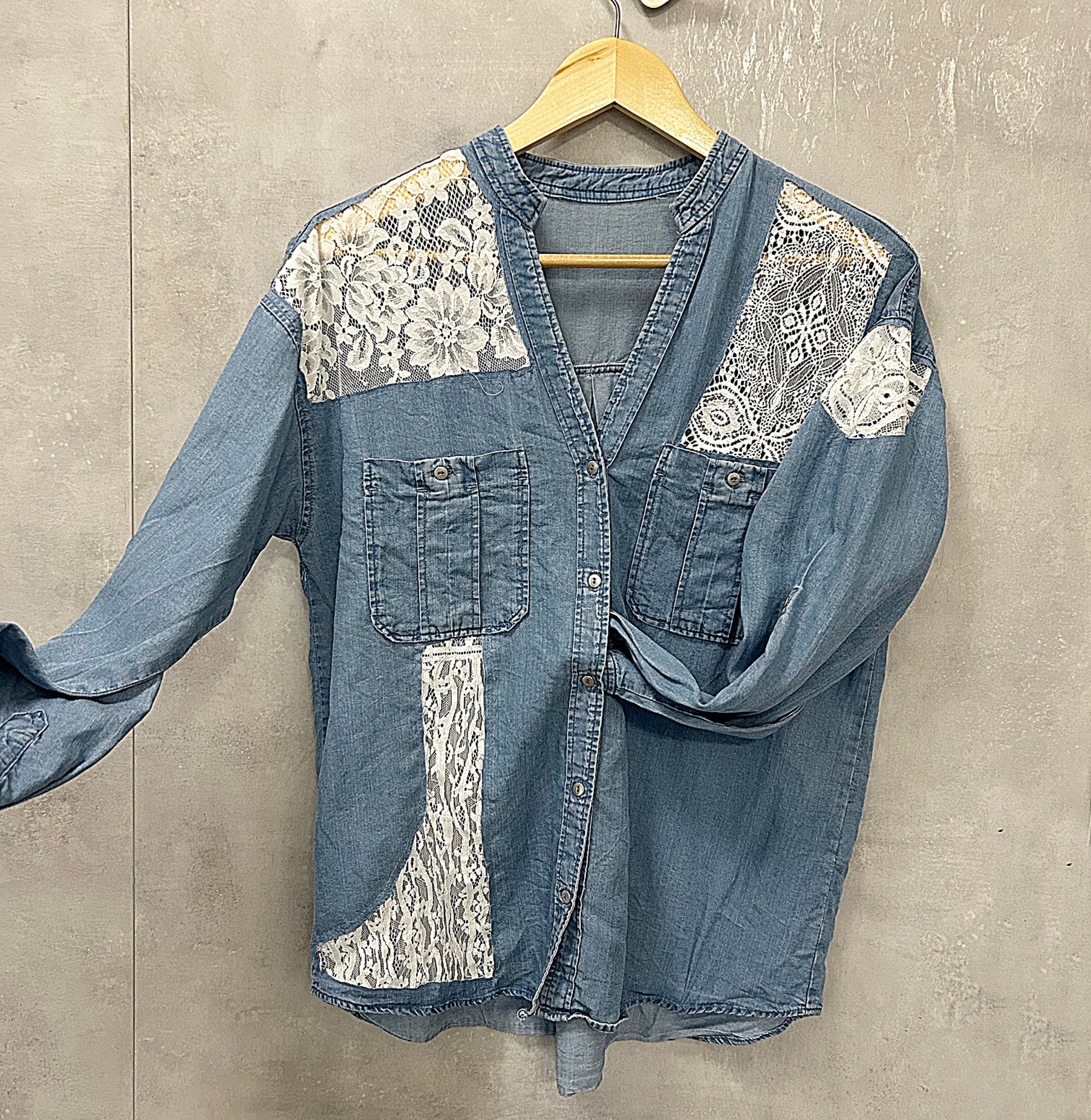 Quilted Denim Shirt Etsy Canada