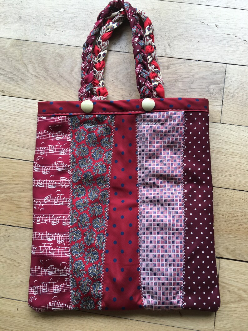 Tote Bags made out of Silk Neck Ties Etsy
