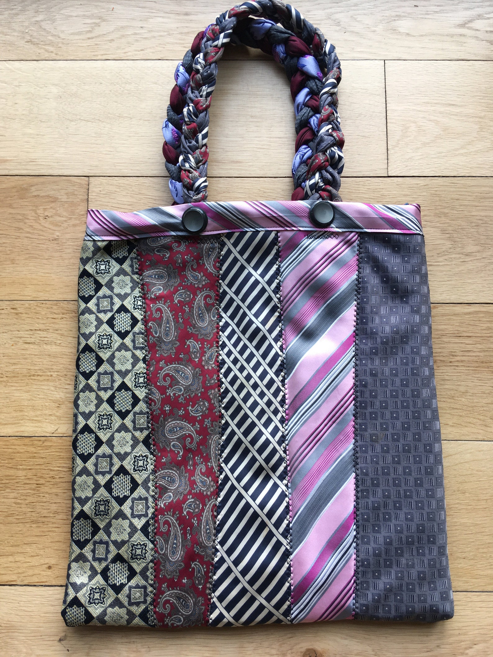 Tote Bags made out of Silk Neck Ties Etsy