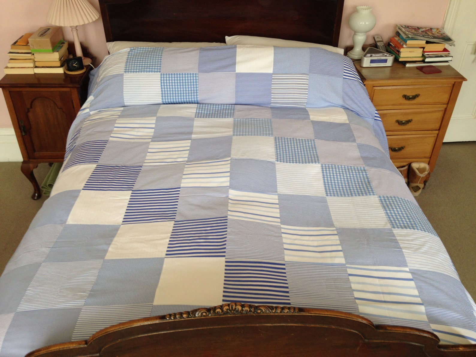 Patchwork Double Duvet Covers Made from Upcycled Quality Etsy