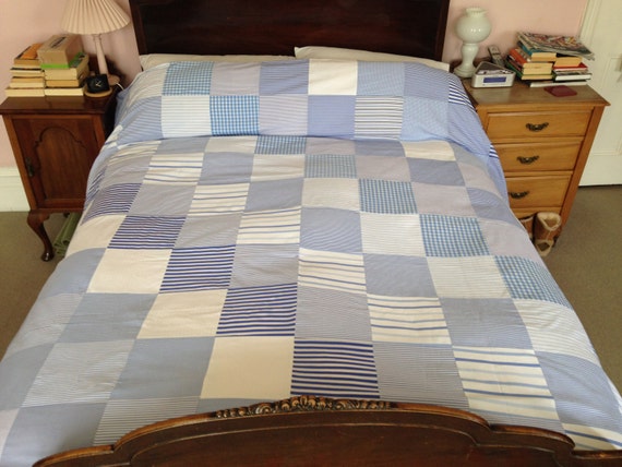 Patchwork Double Duvet Covers Made From Upcycled Quality Etsy