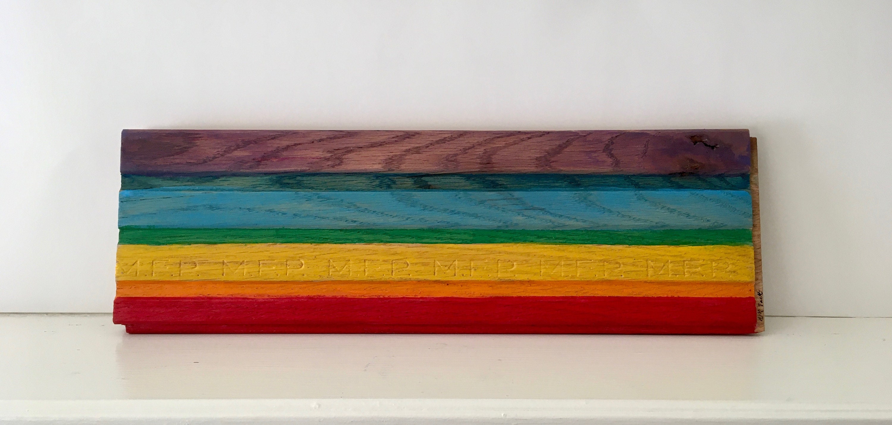 Pintura única de madera arco iris recuperada zócalo vintage. | Etsy