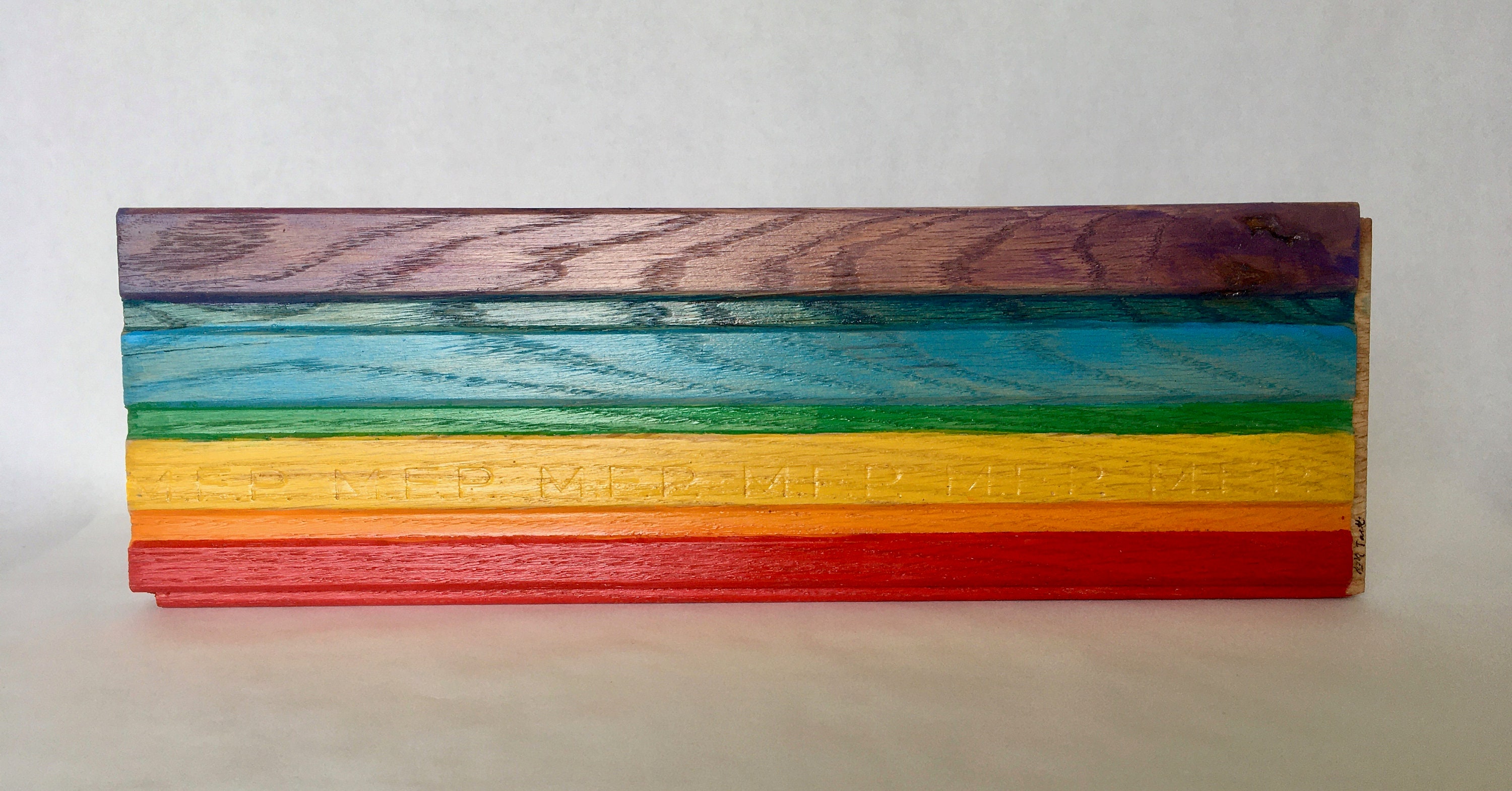 Pintura única de madera arco iris recuperada zócalo vintage. | Etsy