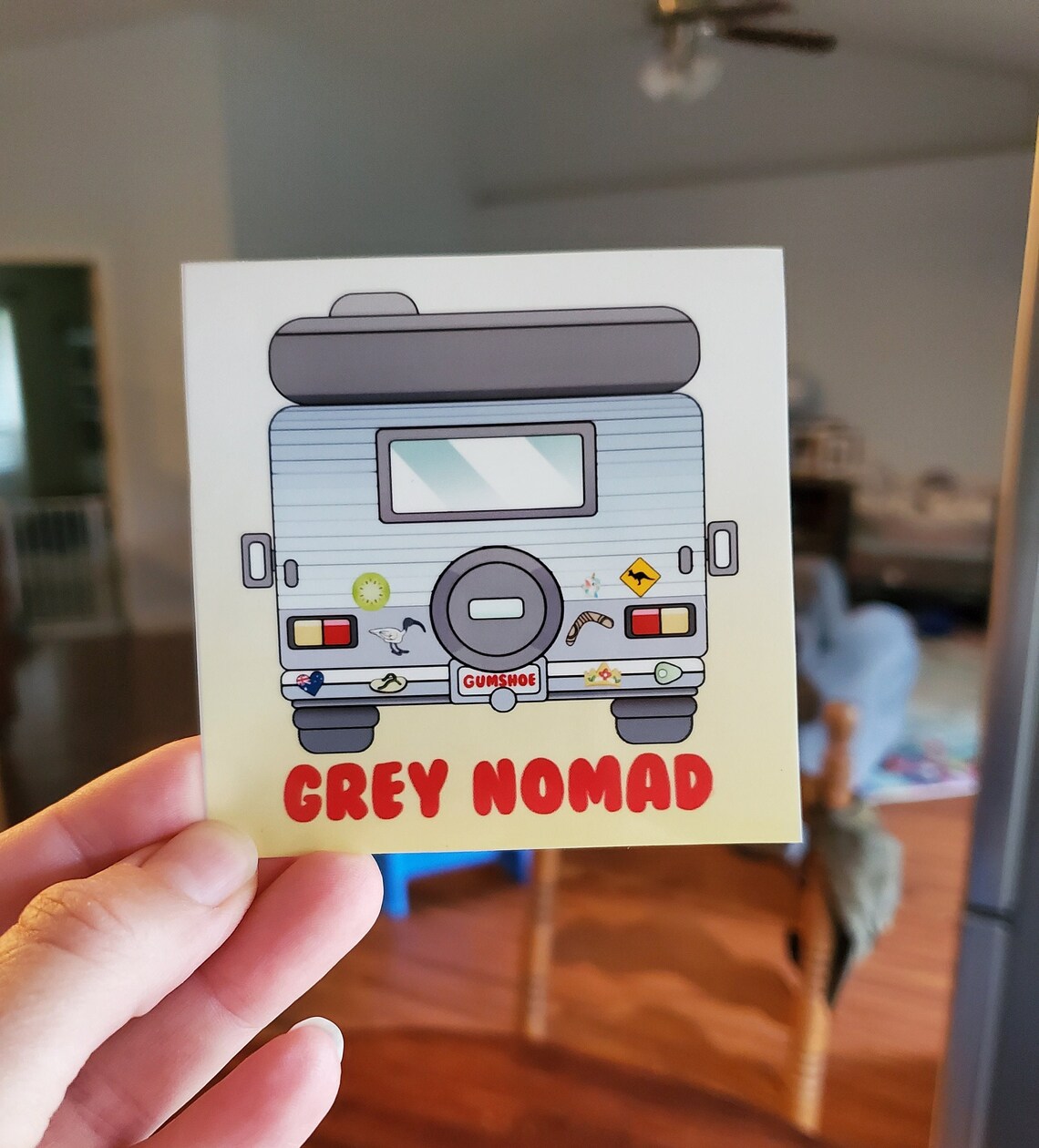 Bluey RV Grey Nomad Waterproof Sticker Bumper Sticker Etsy Australia
