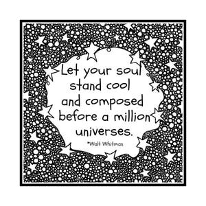 Motivational Quote Print. 8x8 Walt Whitman Quote