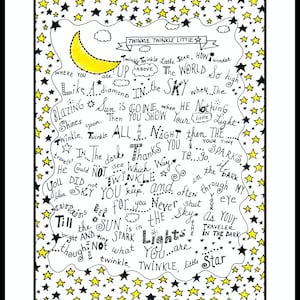 Twinkle Twinkle Little Star Print: Whimsical Nursery Decor (8x10)
