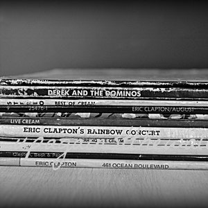 Eric Clapton Vinyl Album Print. Four sizes available.