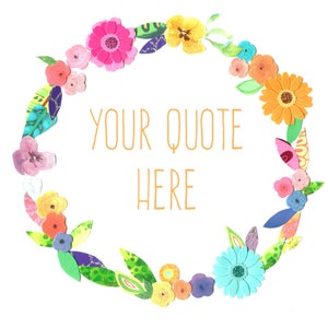 Personalized Nursery Quote Wreath: Hand-Painted Paper Floral Art