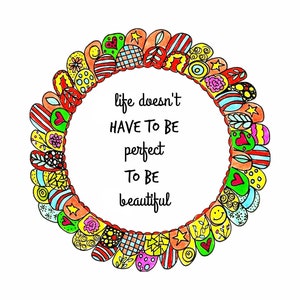 Motivational Quote Print: Colorful Whimsical Art, Variety of Sizes