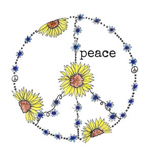 Peace for Ukraine. Car, mailbox or refrigerator magnets.