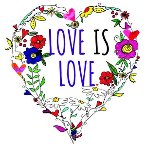 Love is Love. Car or Refrigerator Magnet.