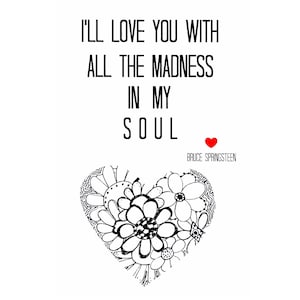 Doodle Heart. Valentine&#39;s Day, Anniversary or I Love You Gift.