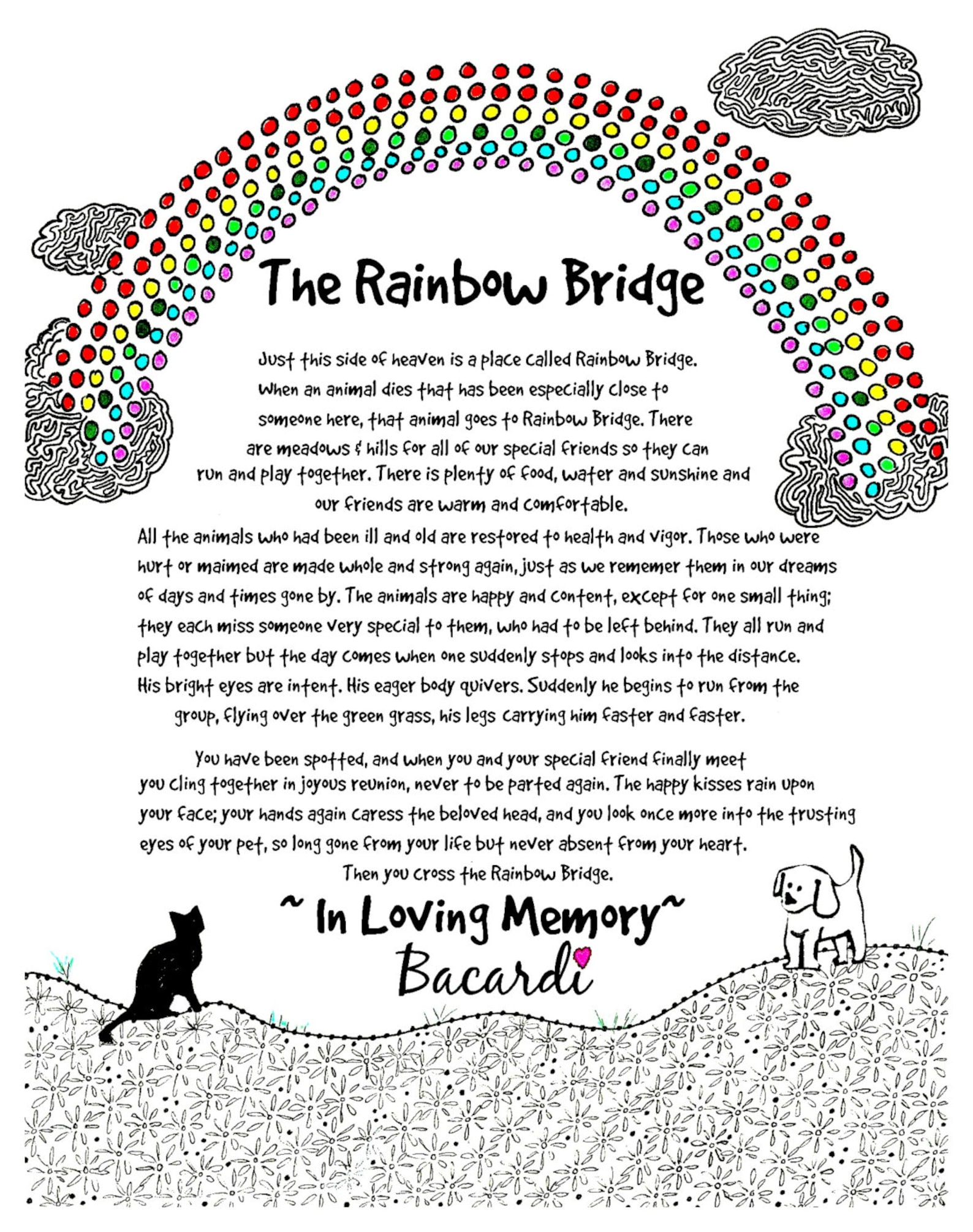 The Rainbow Bridge Poem. Personalize This Print With Your Etsy