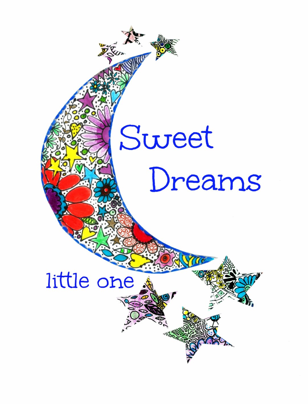 Sweet Dreams Nursery Print. Colorful Print for Nursery or Toddler's ...