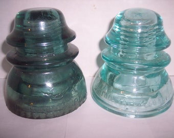 Beautiful Rare Tiny 1 Inch Amber Red Glass /& Cobalt Blue Glass Miniature Insulator Cap Scarce Hardware Salvage Vintage French Farmhouse