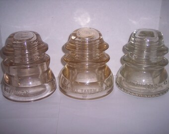 Beautiful Rare Tiny 1 Inch Amber Red Glass /& Cobalt Blue Glass Miniature Insulator Cap Scarce Hardware Salvage Vintage French Farmhouse