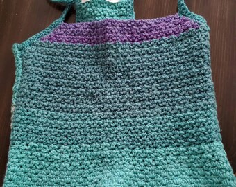 Crocheted t-strapped cropped top