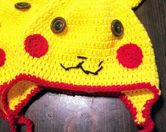 Pikachu earflap hat