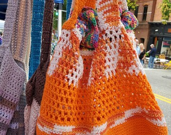 Swifty.  Crocheted drawstring bag