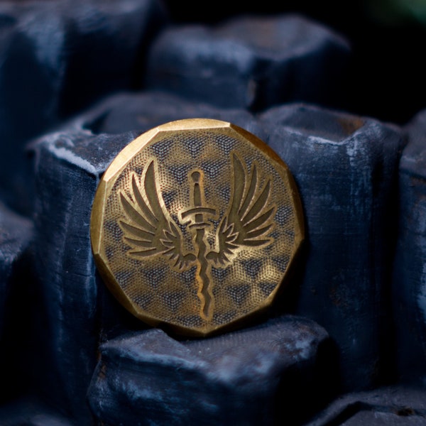 Valkyrie Challenge Coin - Pièce Fidget, pièce d'inquiétude, D2, marqueur de balle de golf,