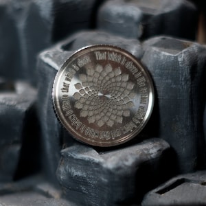 As Above So Below... Brass, Copper or Stainless Steel Coin - Fidget coin, worry coin, D2, Golf Ball Marker,