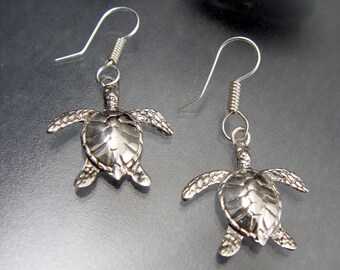 Turtle Earrings Sterling Silver So Cute!