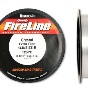 Fireline Crystal 4LB 125 YDS Size B Braided Bead Thread - Etsy