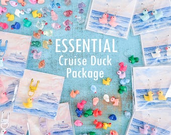 Essential Mini Cruise Duck Package – Mini Ducks, Magnets, Earrings & Clips Cruise Accessories Bundle – Keep, Hide, Gift – Duck Hunting Fun