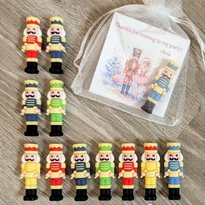 Mini Nutcracker Gift Set – 12 Favors with Personalized Card in Organza Bag