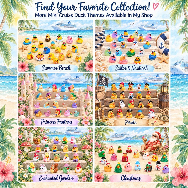 Fun Unique Patterns Christmas Mini Ducks • 20 Unique Designs for Cruise Adventures, Parties ...