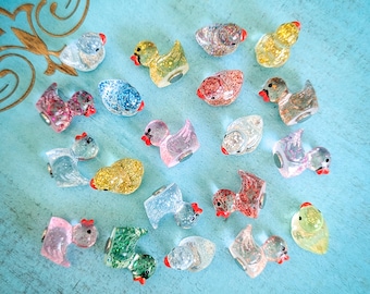 Glitter Magnetic Mini Cruise Ducks - Set of 20 - For hiding, gifting, lockers