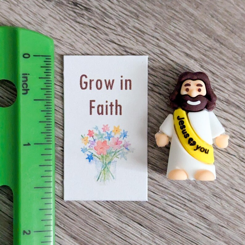 Easter Egg Fillers – Set of 12 • Mini Jesus With Mini Bookmark • Non ...