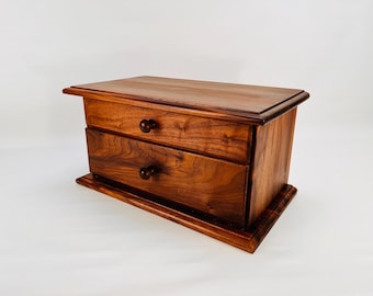 Handmade Walnut Chest of Drawers with Secret Compartment