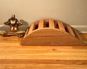 Backbender, yoga tool, fully assembled, red oak