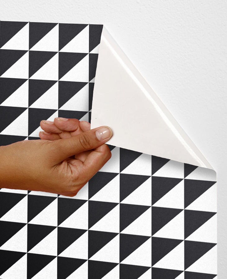 Black And White Wallpaper Removable Wallpaper Black Etsy