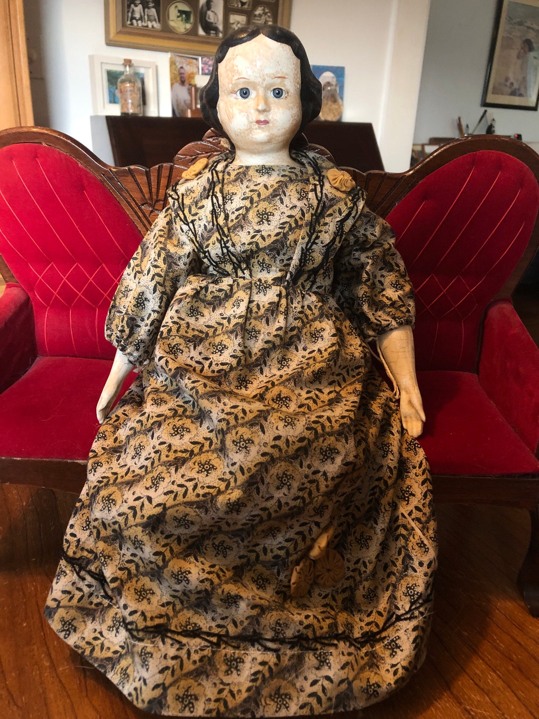 Donna Gilbert Handmade Vintage 16” Doll Fannie Turgeon Memorial