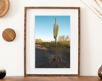 Saguaro Cactus Print: Arizona Desert Wall Art