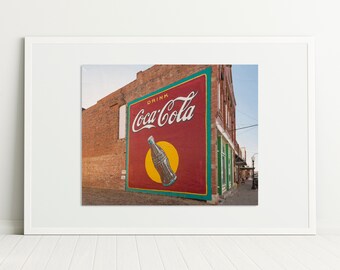 Coca Cola Ghost Sign Print: Route 66 Americana Art