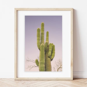 Cactus Print | Saguaro Cactus | Arizona Print | Desert Botanical Print | American Desert Print | Sonoran Desert Print | Pastel Cactus Print